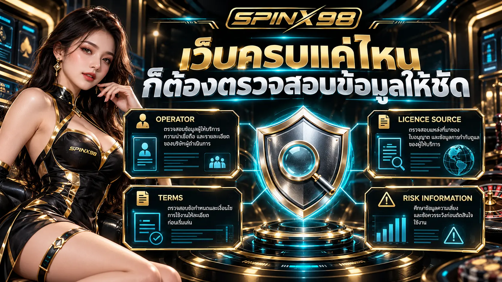 คาสิโนออนไลน์ครบจบที่เดียว ต้องตรวจสอบผู้ให้บริการและความเสี่ยงด้านไหนบ้าง